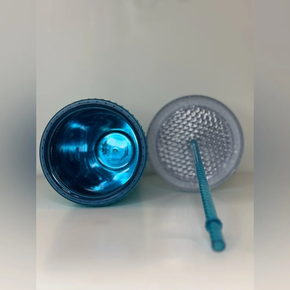 Starbucks Metallic Teal Studded Tumbler with Matching Straw/ NOT USED